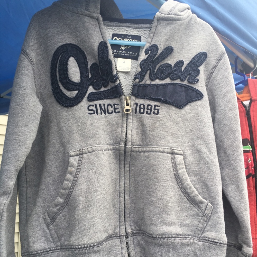 Boys Gray zip up hoodie